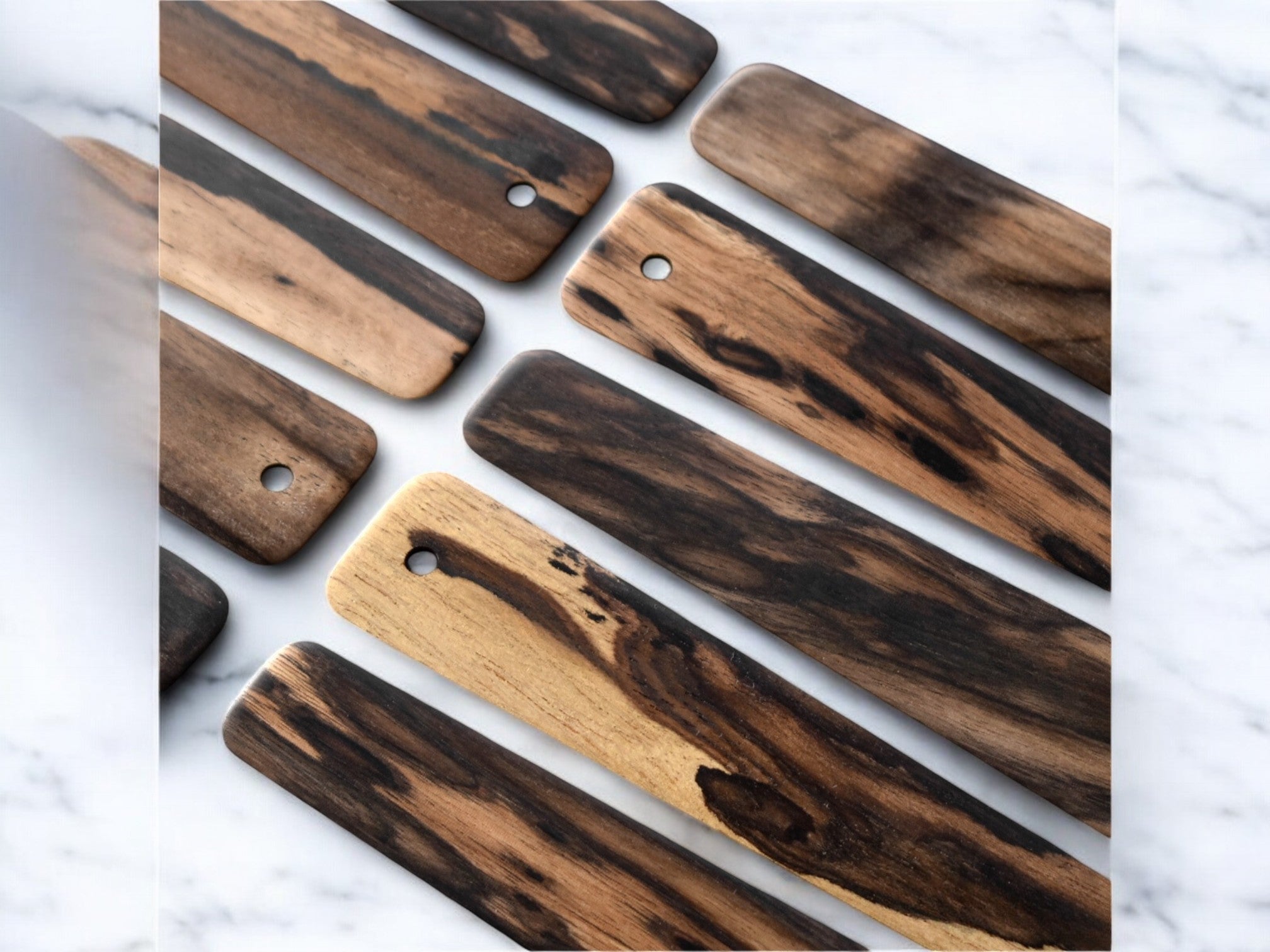 Bookmark Black persimmon, Jindai Zelkova, Jindai cedar  [Custom Engraving Included]