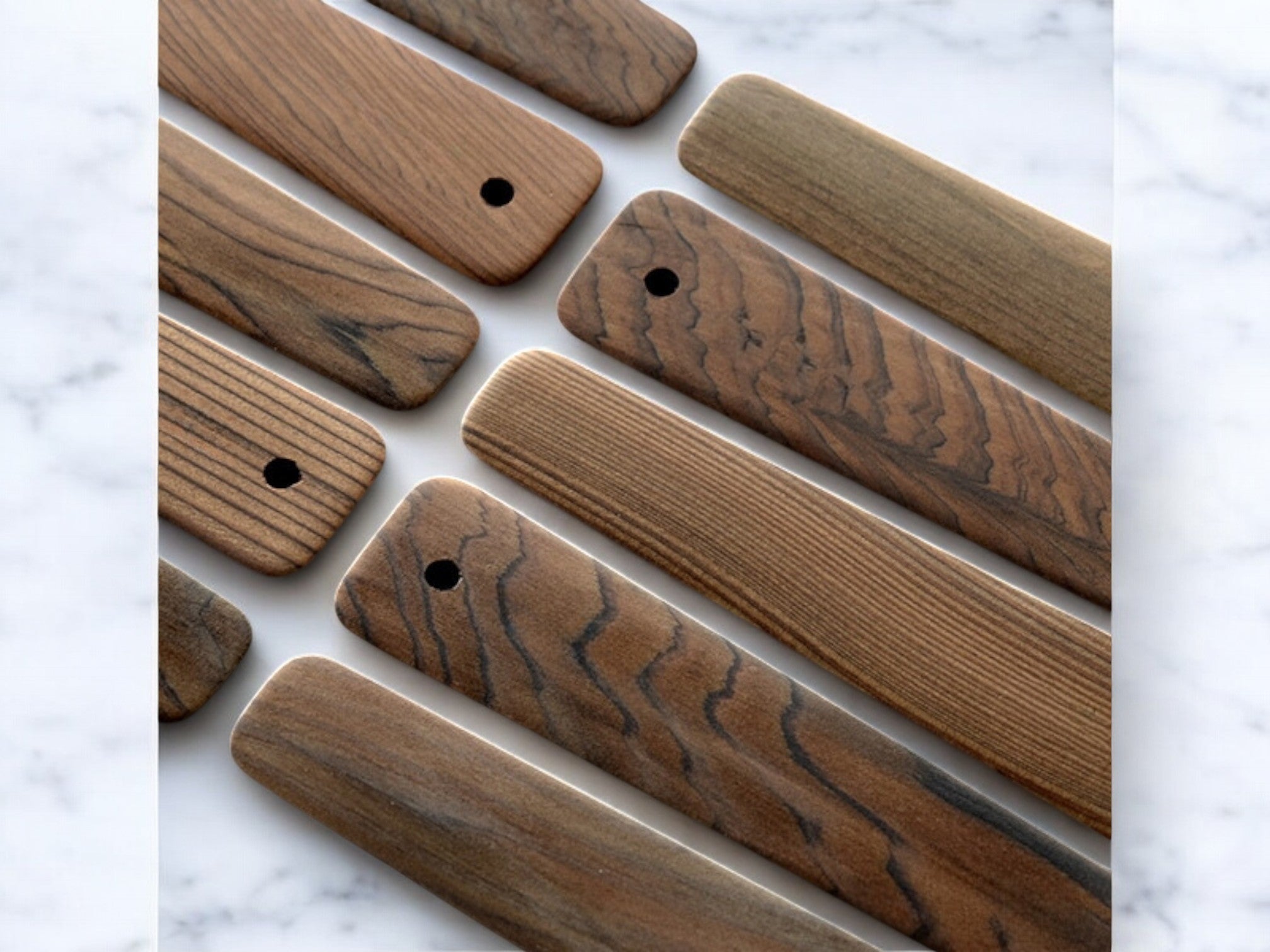 Bookmark Black persimmon, Jindai Zelkova, Jindai cedar  [Custom Engraving Included]