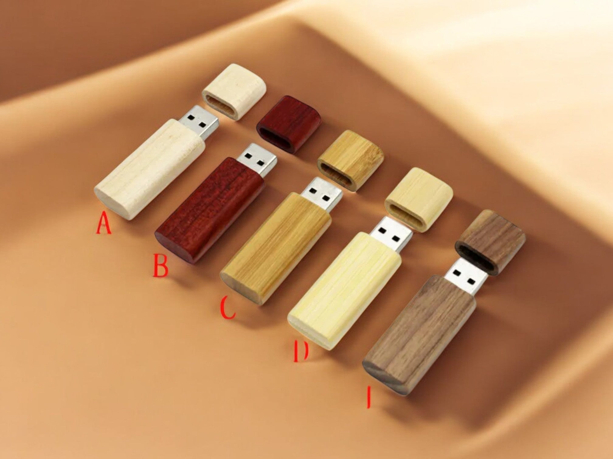 MOKU Bamboo USB Drive (16GB to 64GB)  [Custom Engraving Included]