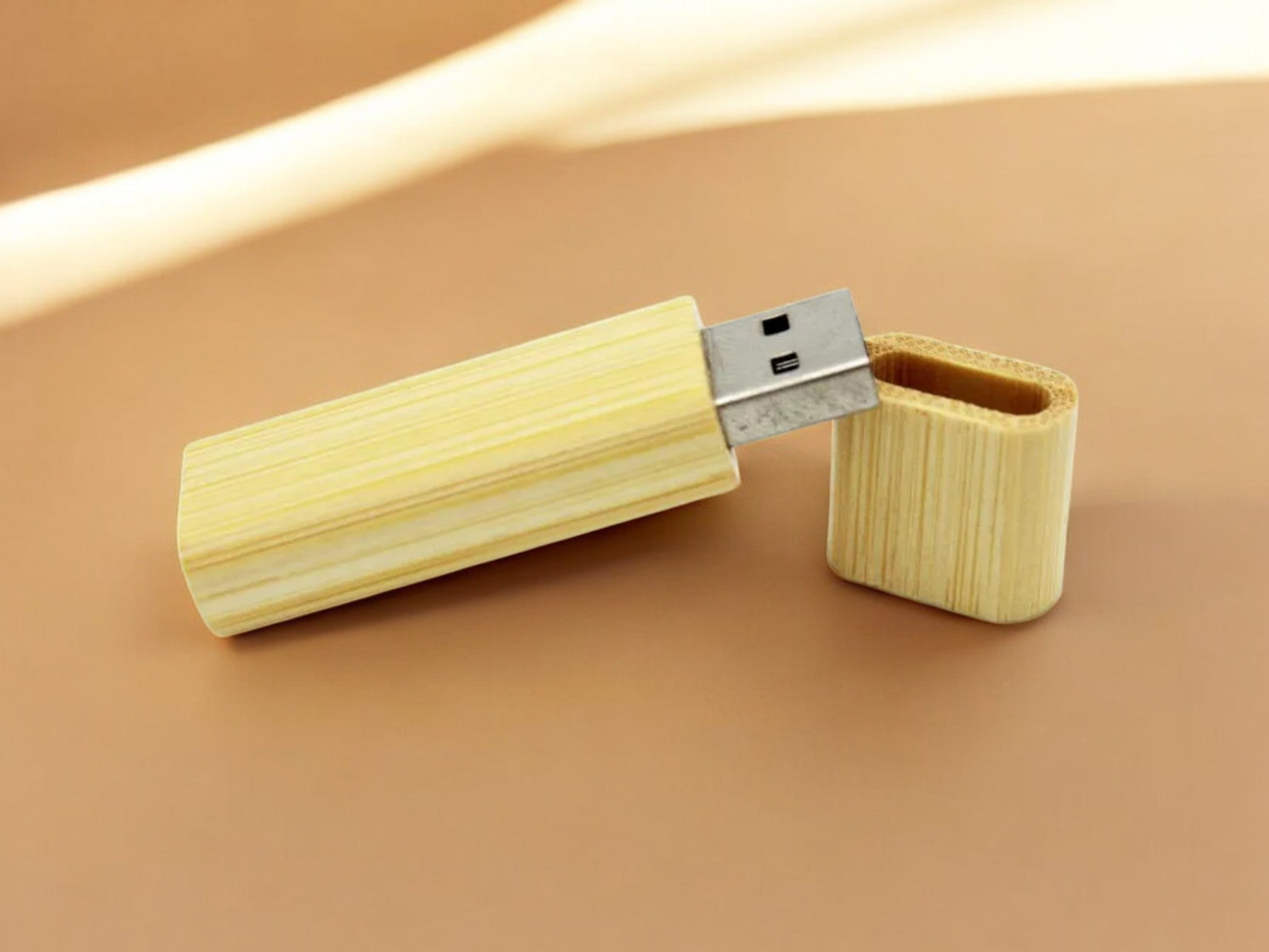 MOKU Bamboo USB Drive (16GB to 64GB)  [Custom Engraving Included]