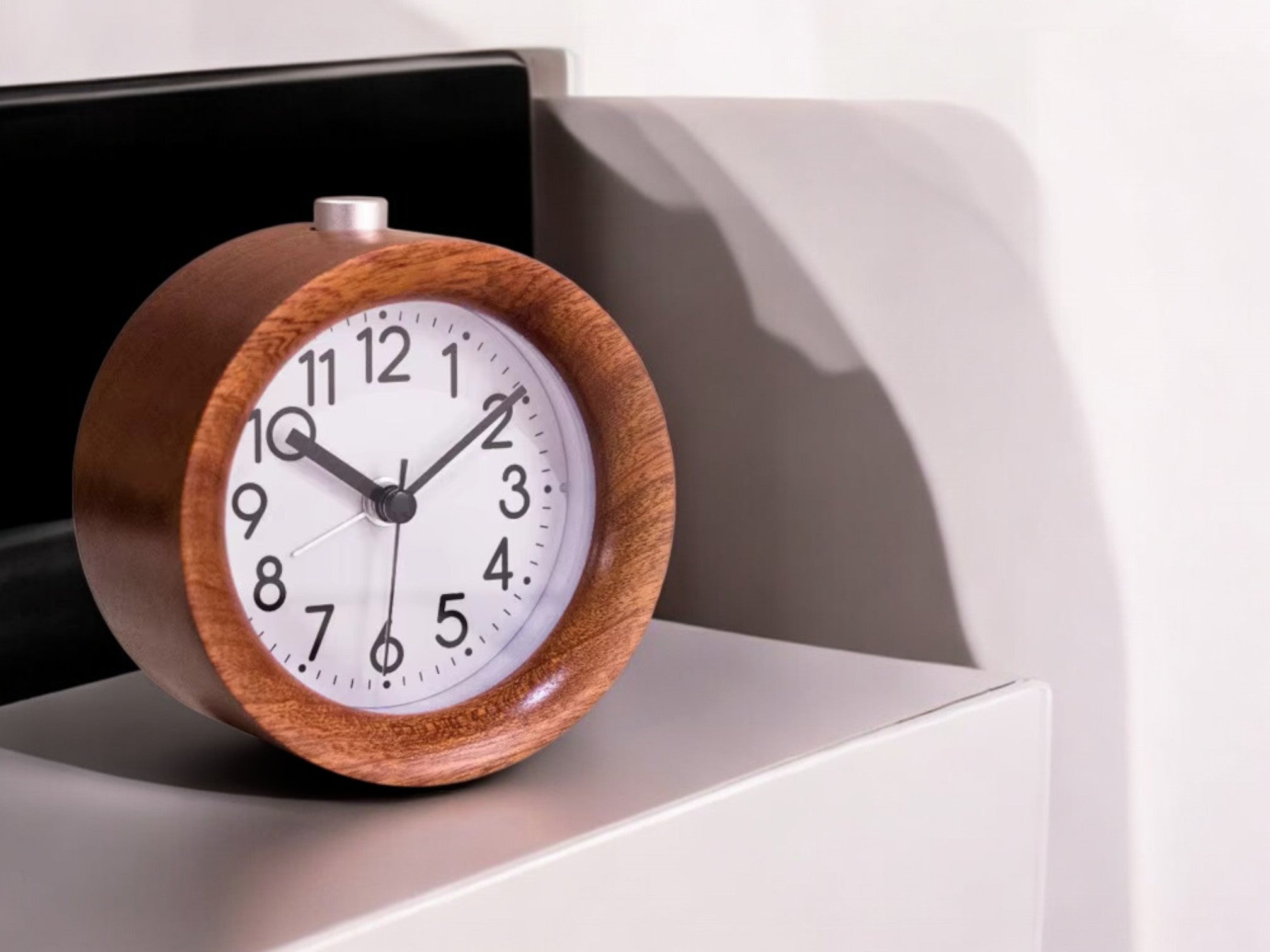 Silent Wooden Bedside Alarm Clock