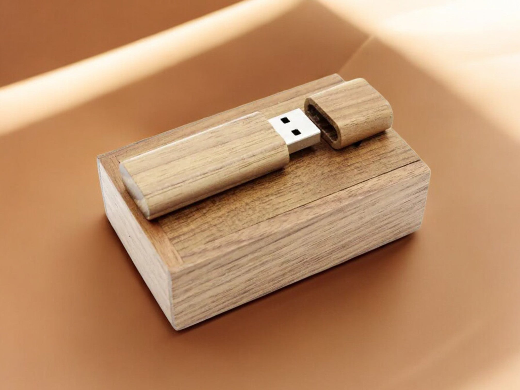 MOKU Bamboo USB Drive (16GB to 64GB)  [Custom Engraving Included]