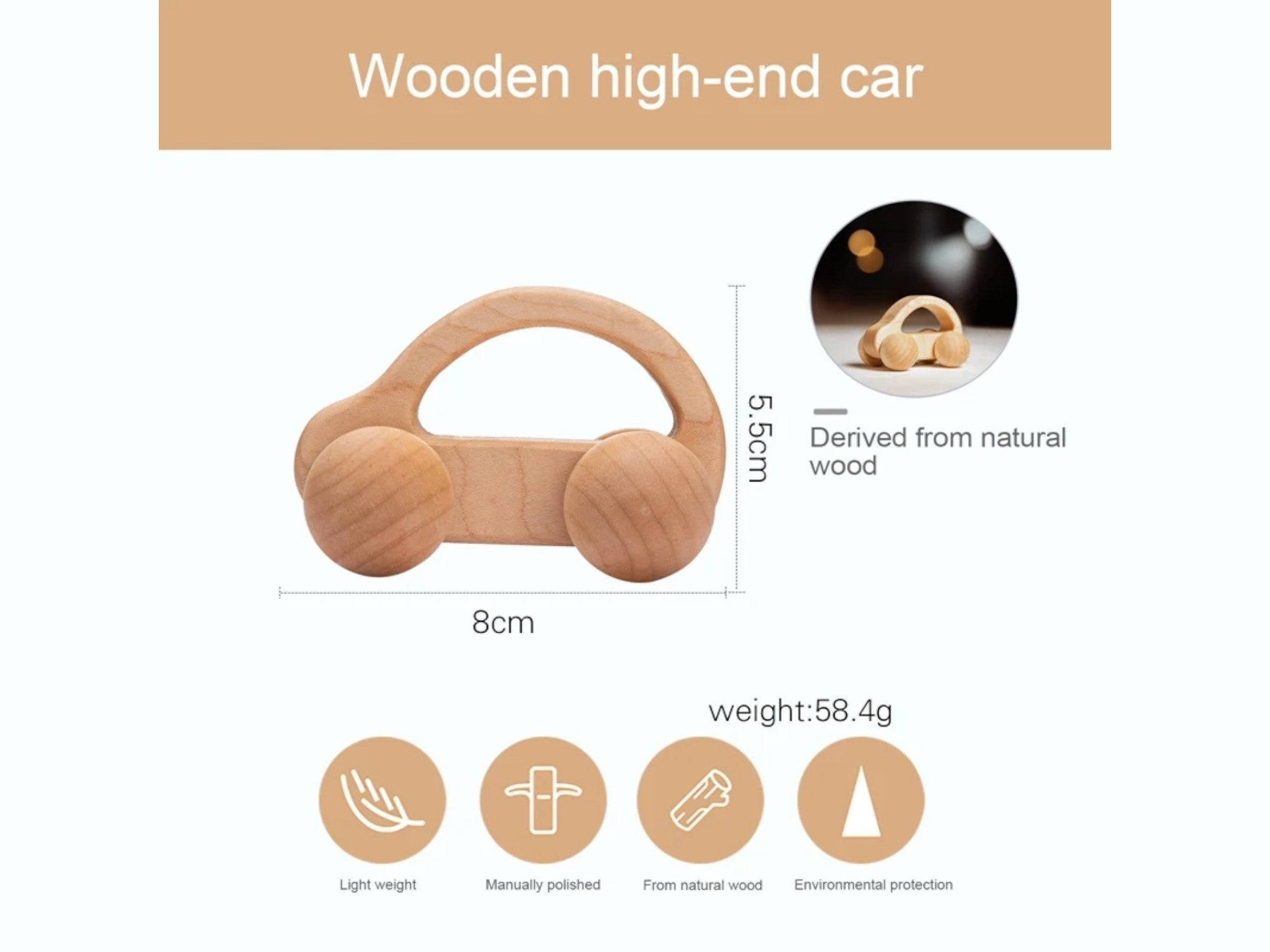 Wooden Car Blocks - Beech Wood Toy