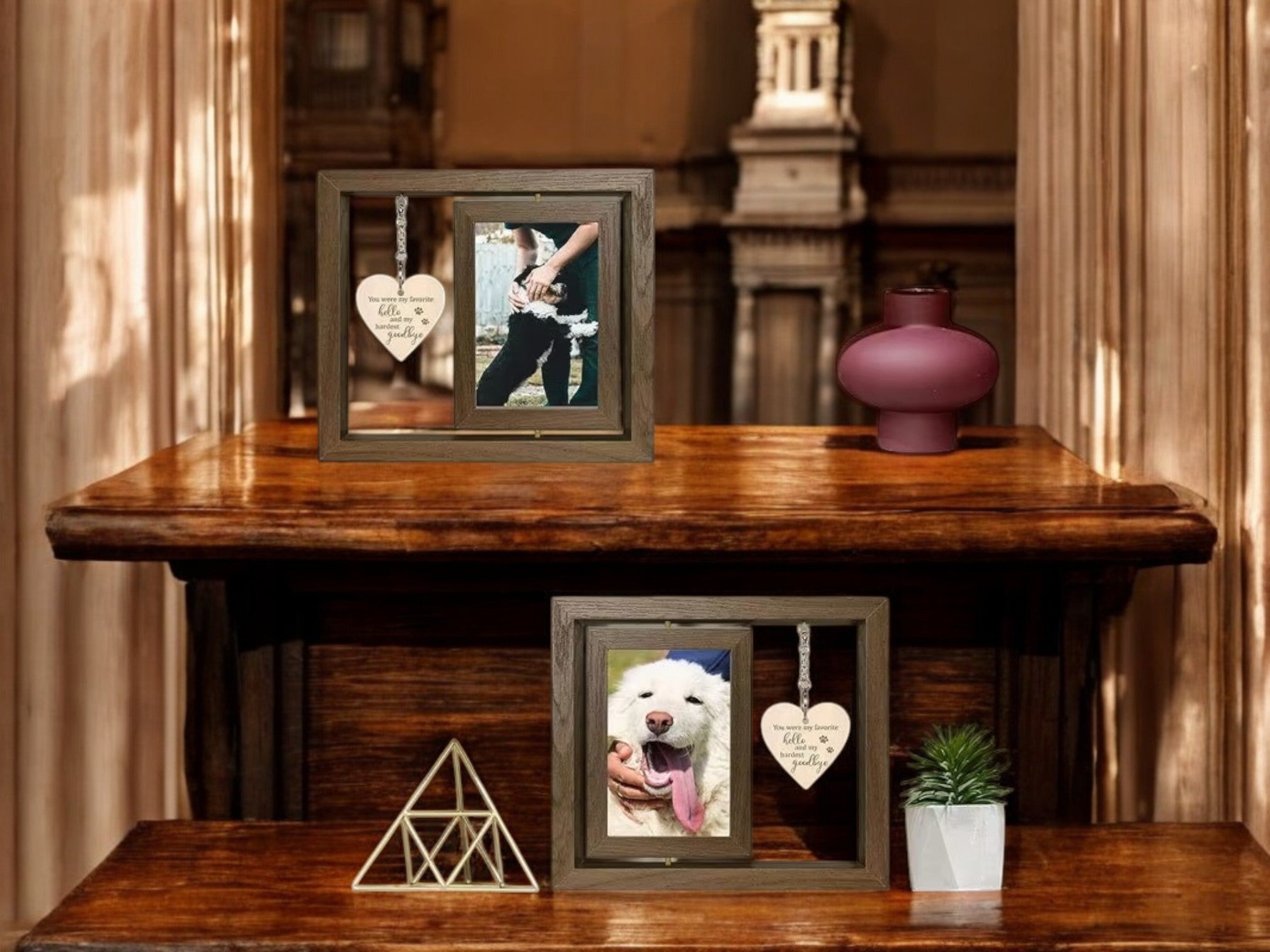 Rotatable Solid Wood Photo Frame