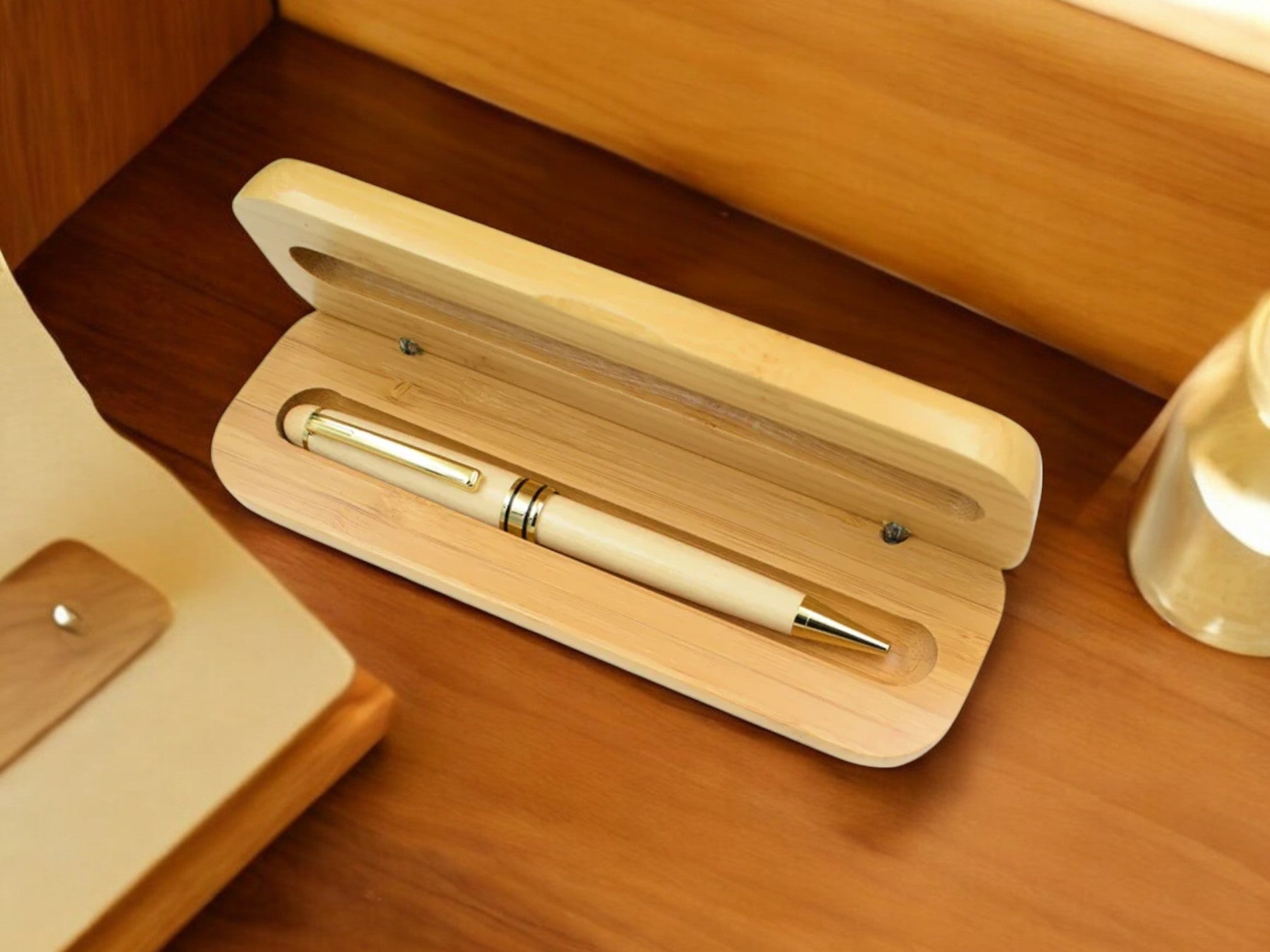 MOKU Signature Series Luxury Wooden Ballpoint Pen & Gift Box – Elegance in Every Stroke