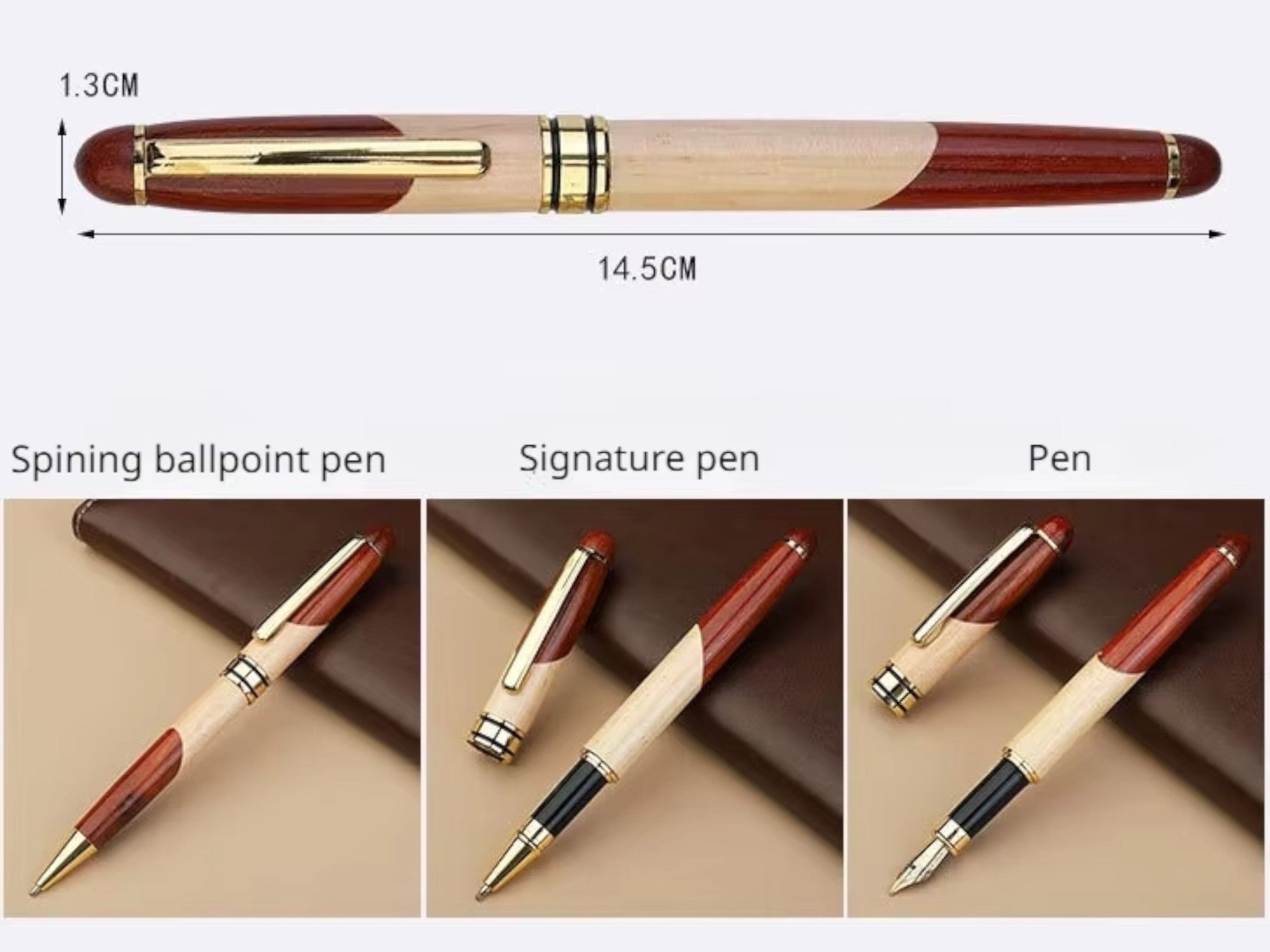 MOKU Custom Engraved Wooden Ballpoint Pen & Gift Box – Personalized Elegance for Business & Celebration  [Custom Engraving Included]