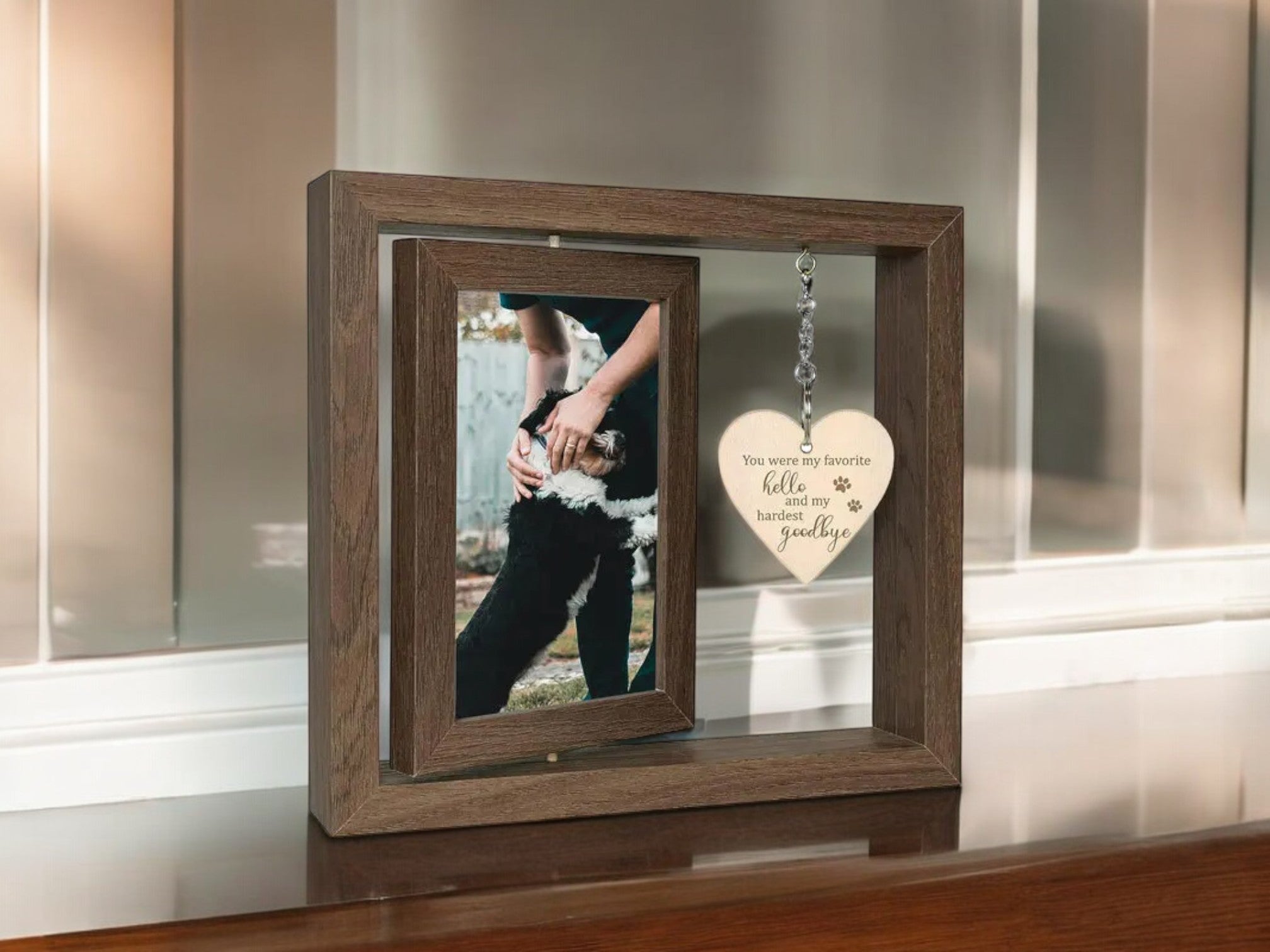 Rotatable Solid Wood Photo Frame