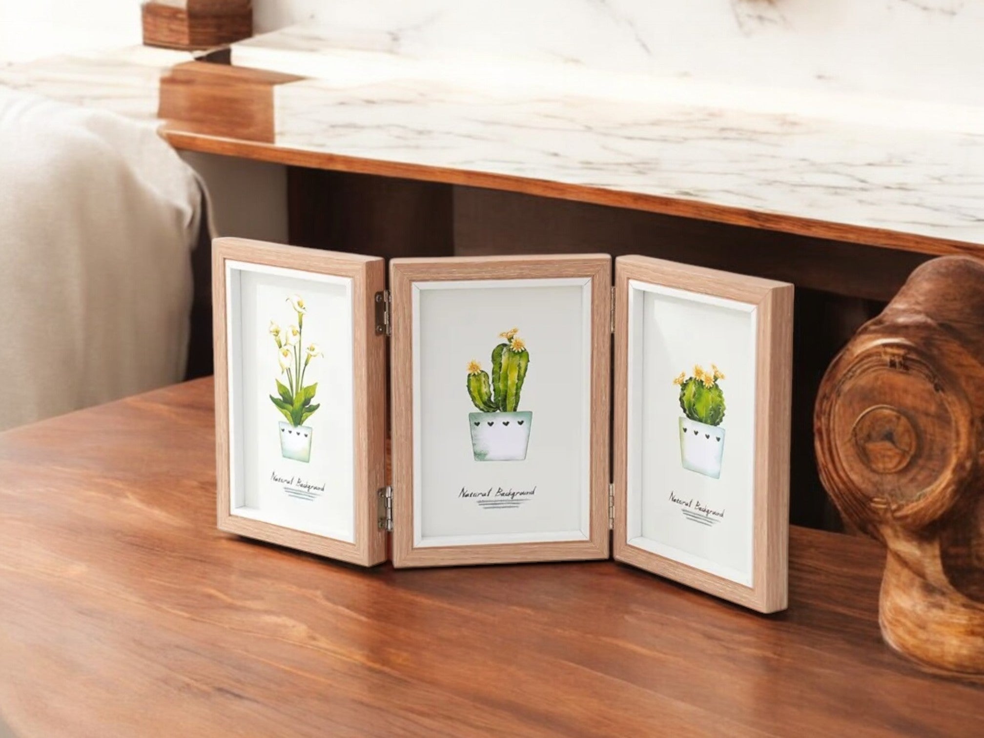 MOKU Folding Wood Photo Frame