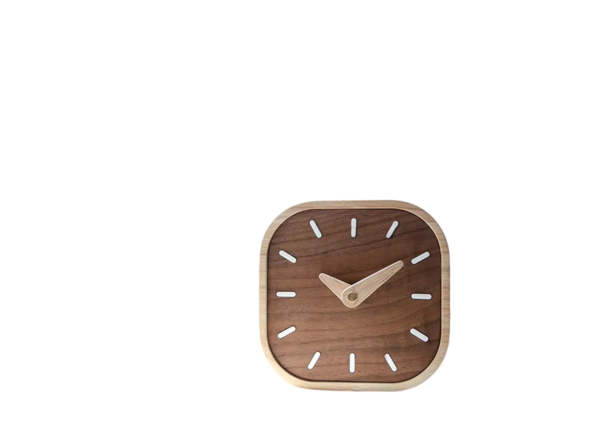 Mini Walnut Wall Clock - Silent & Minimalist