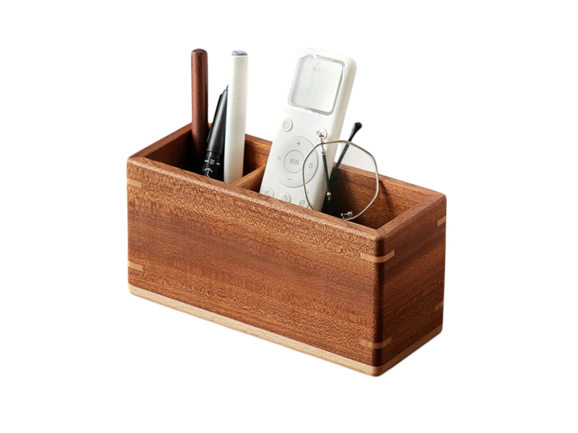 MOKU Rosewood Remote Control Organizer – Stylish Order for Your Living Space