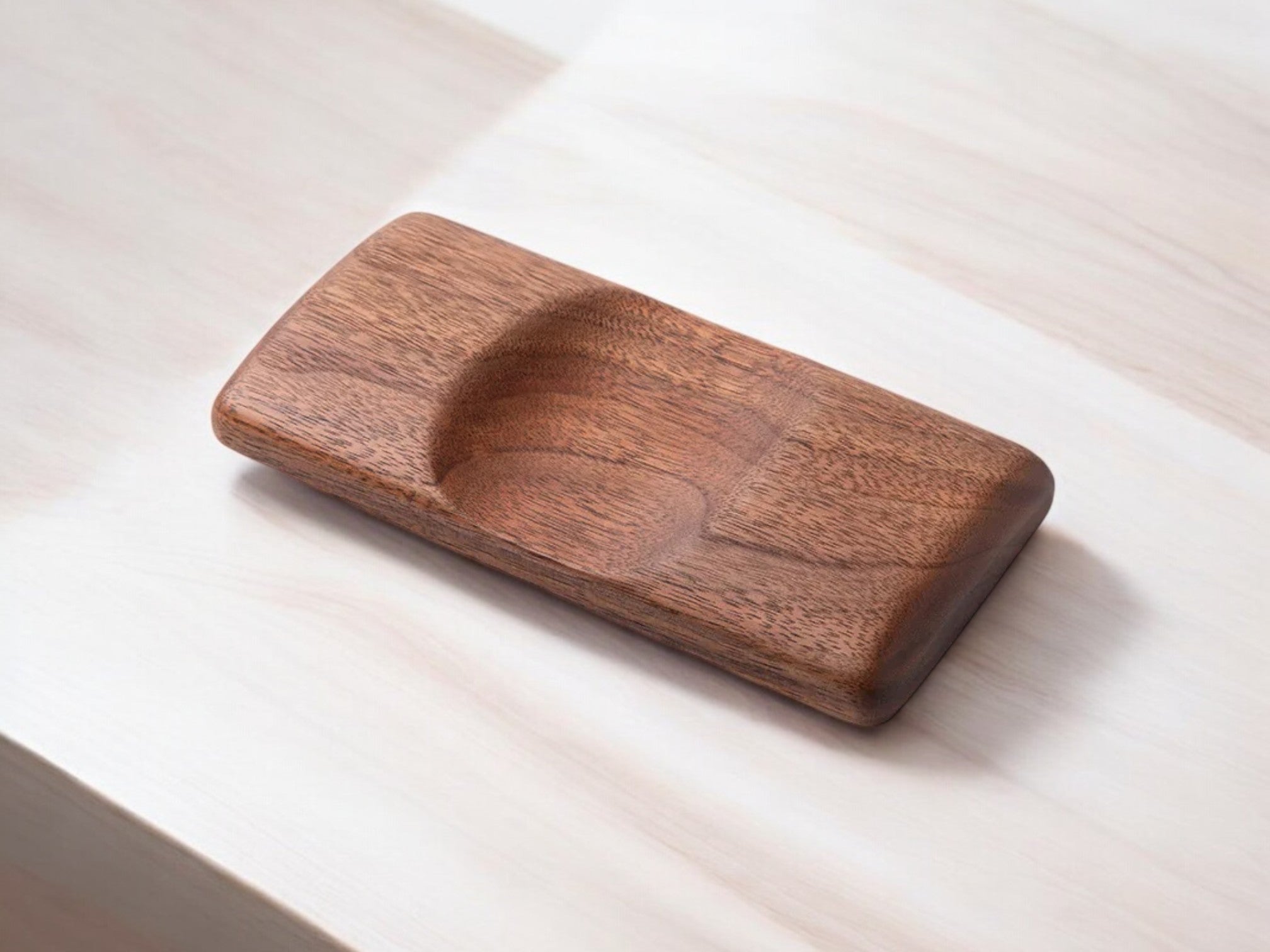 Wooden Mouse Wrist Rest - Black Walnut & Beech