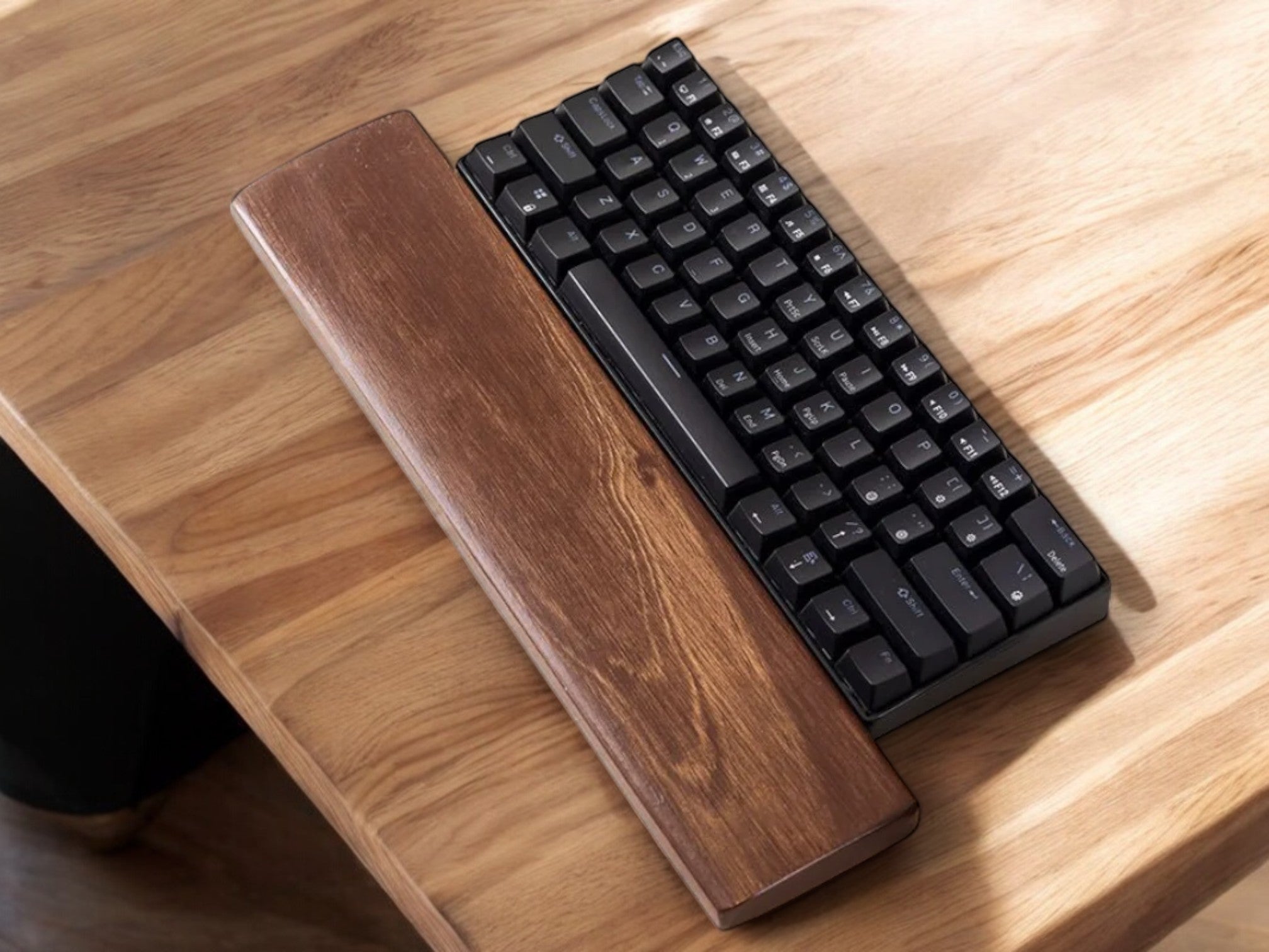 Wooden Keyboard Wrist Support - Ergonomic Palm Rest