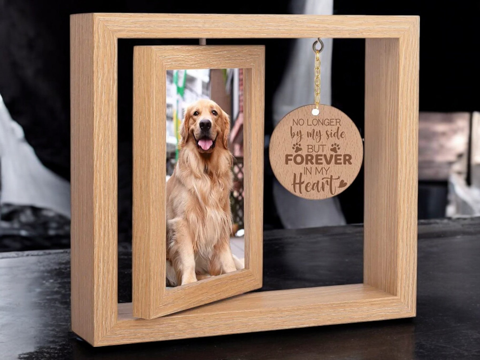 Rotatable Solid Wood Photo Frame