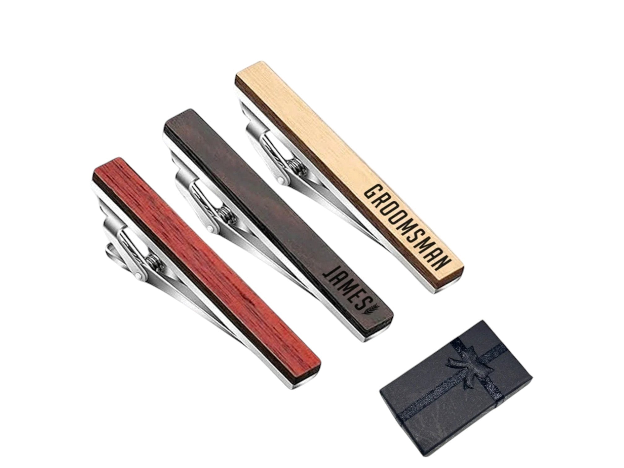 Prestige Wooden Tie Pin [Custom Engraving Included]