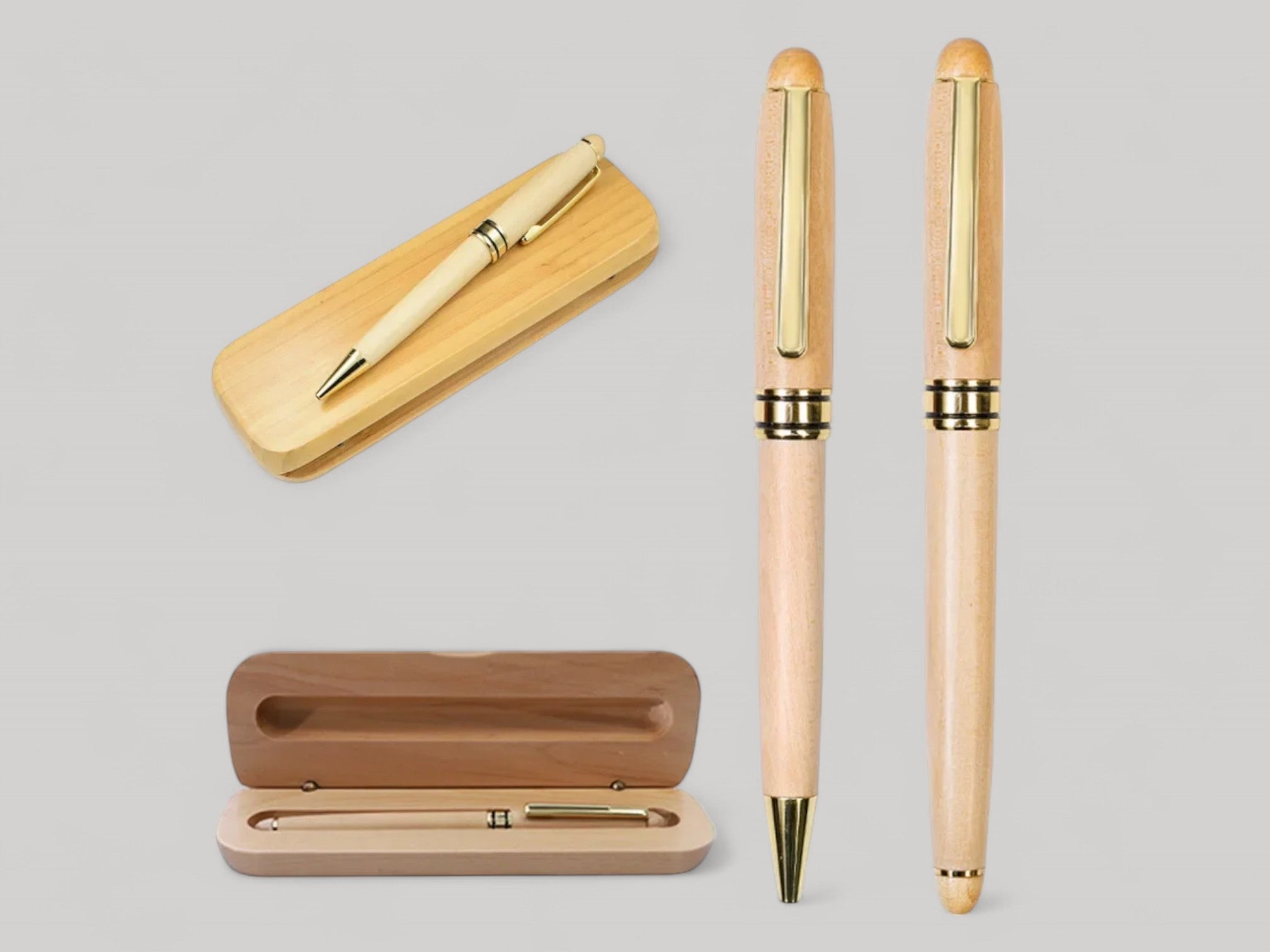 MOKU Signature Series Luxury Wooden Ballpoint Pen & Gift Box – Elegance in Every Stroke