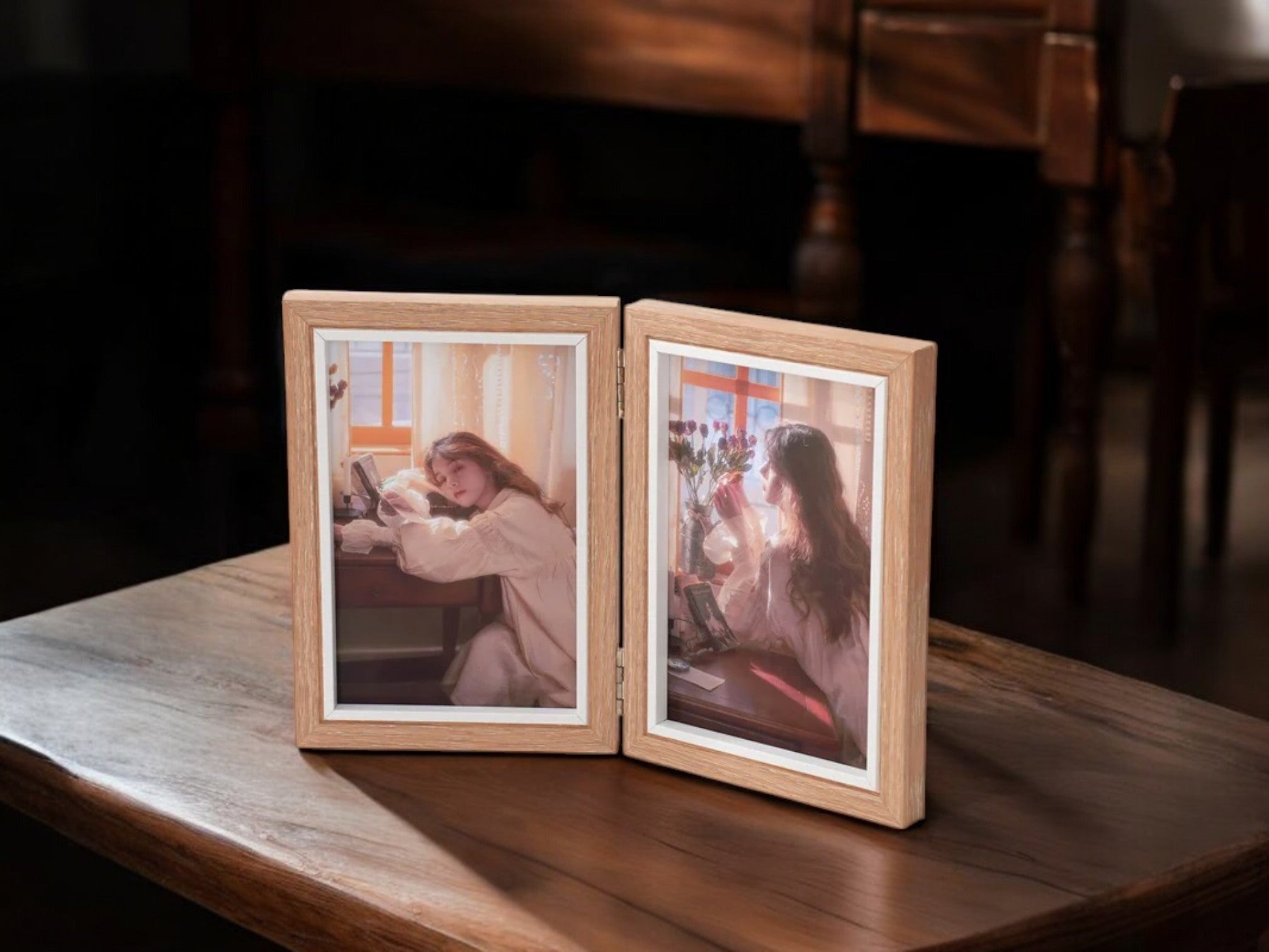 MOKU Folding Wood Photo Frame