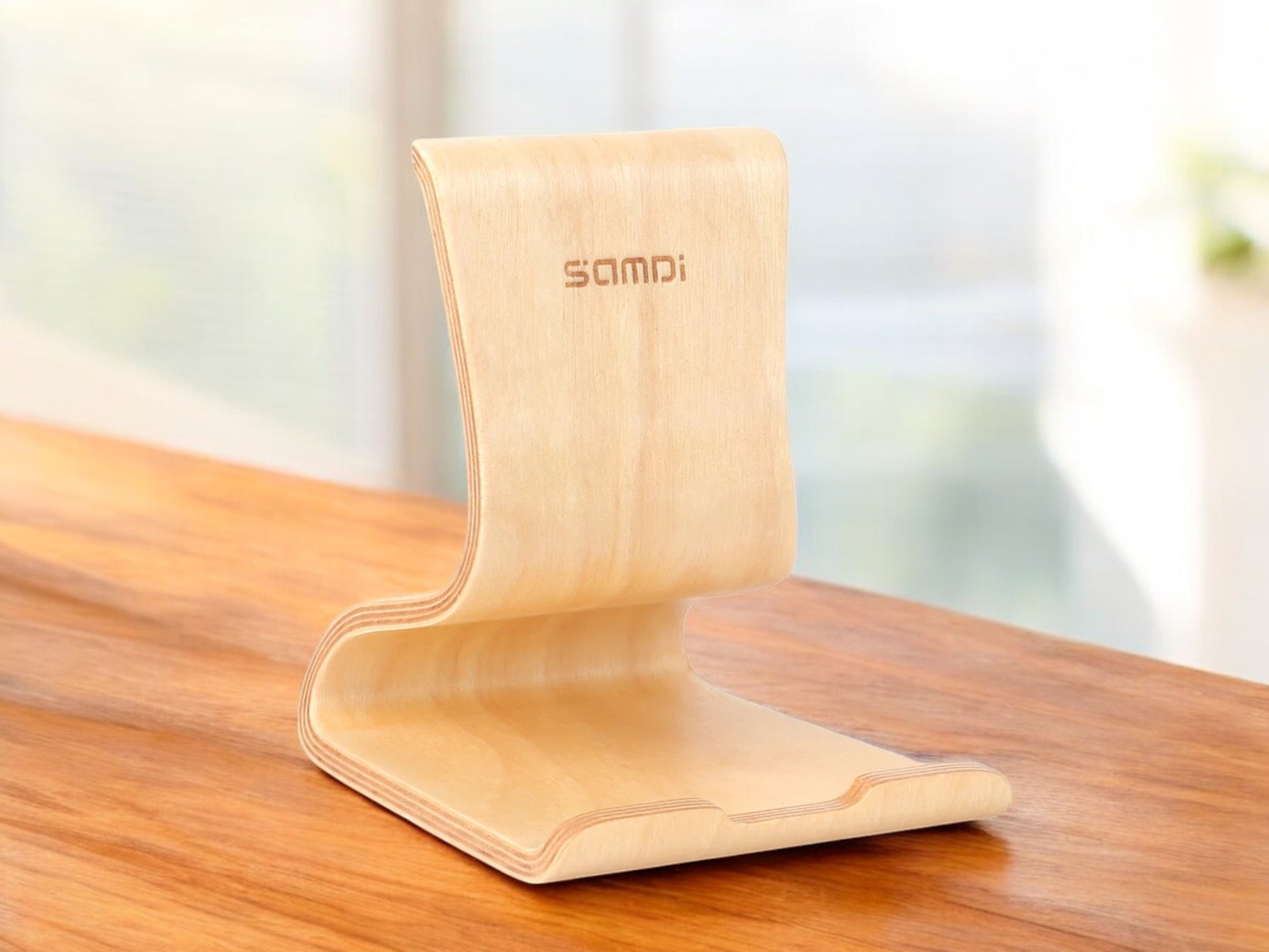 Wooden Tablet & Phone Stand - Universal Desk Holder